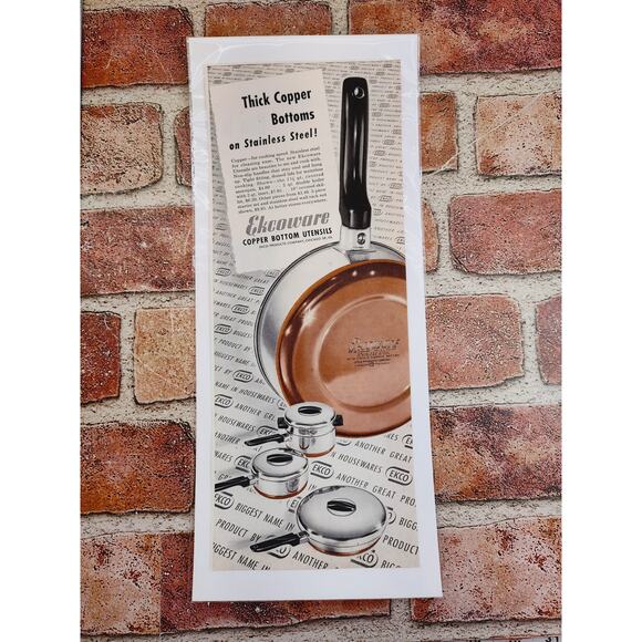 1950 Ekco Electroware Copper‎ Bottom Utensils Pans Pots Kitchen Vtg Print Ad - Picture 2 of 6